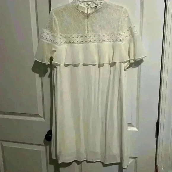 Express Size M White Dress- perfect for brides! - Picture 1 of 10